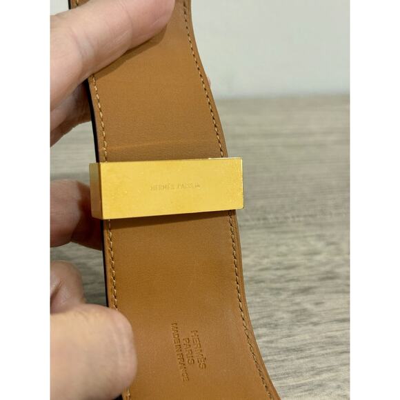 Hermès Collier De Chien Leather and Metal Bracelet Gold *Adjustable - Picture 7 of 8